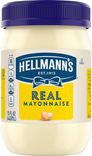 Hellmanns Real Mayonnaise, Gluten Free, Made with 100% Cage-Free Eggs, 15 Fl Oz