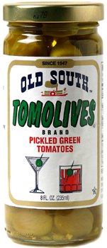 Old South Tomolives Pickled Green Tomatoes, 8 Oz Jar, Pack of 6