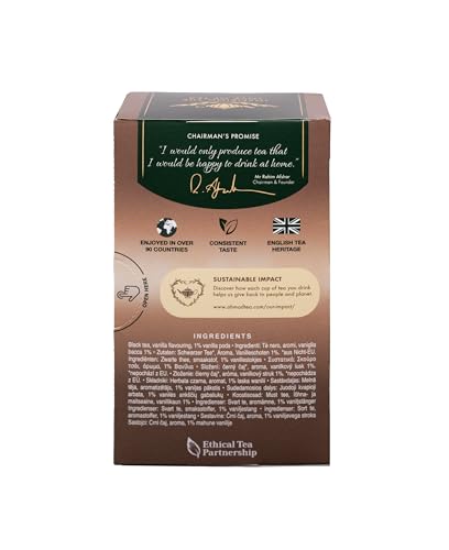 Ahmad Tea Black Tea, Vanilla Tranquility, 20 Teabags, Caffeinated, Sugar-Free