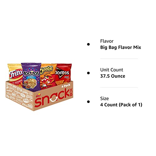 Frito Lay Big Bag Bundle, Classic Favorites Varity Pack, (Pack Of 4)