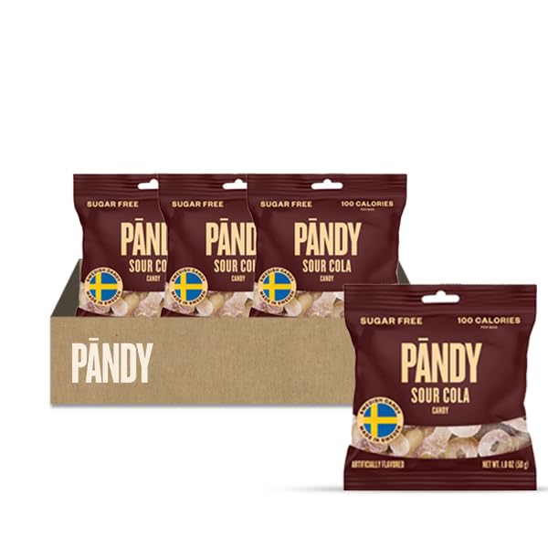 PANDY, Sour Cola - Gummy Candy with Classic Sour Cola Taste - Low Sugar - Low Calories Candy Sweets - Travel Size - Authentic Sw