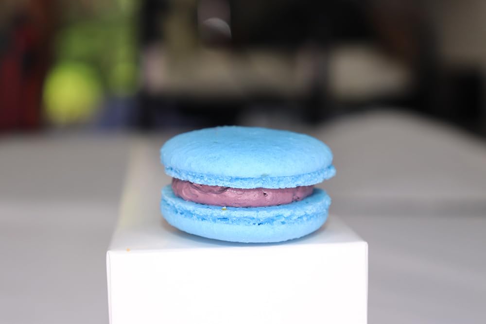 Macaron - Blue And White French Macarons, Gourmet Cookie Gift Box, Macaroon