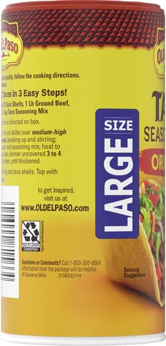 Old El Paso Taco Seasoning, Original, Large Size, 6.25 oz.