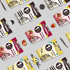 Don'Tworry Keto Friendly Merengue Cookies | Only 1 Calorie Per Piece! | 2 Pack - Cookies And Cream | Healthy Candy, Gluten Free