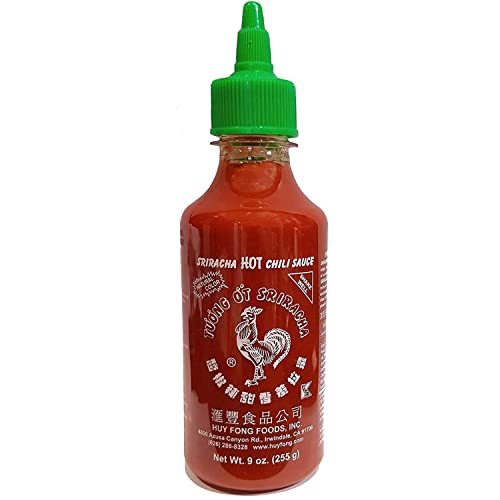 Huy Fong, Sriracha Hot Chili Sauce, 9 Ounce Bottle (4 Pack)