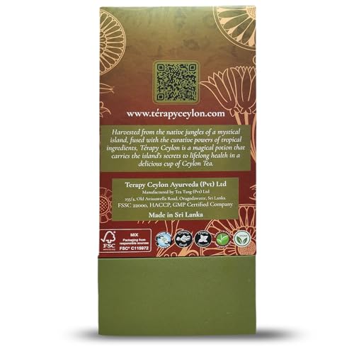 T  rapy Ceylon Stomach Ease Herbal Tea Bags | Soothes Stomach & Supports Healthy Digestion | All Natural Ayurvedic Ingredients I