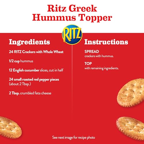 RITZ Fresh Stacks Whole Wheat Crackers, Bulk Travel Snacks, Holiday Crackers, 6 Boxes (48 Multi Snack Packs)