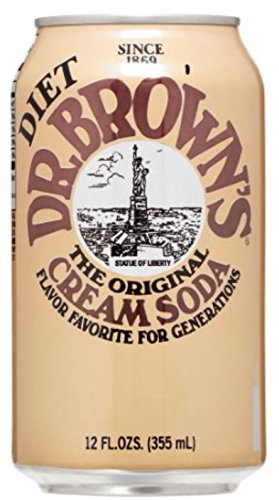Dr. Brown s Diet Cream Soda, 12oz Can (Pack of 18, Total of 216 Oz)