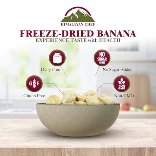 Himalayan Chef Freeze-Dried Fruit  Freeze-Dried Banana Crisp  20g/EACH 10 Bags | Healthy Snacks  Organic Fruits Snacks | Ideal Snacks for Kids & mature-themed