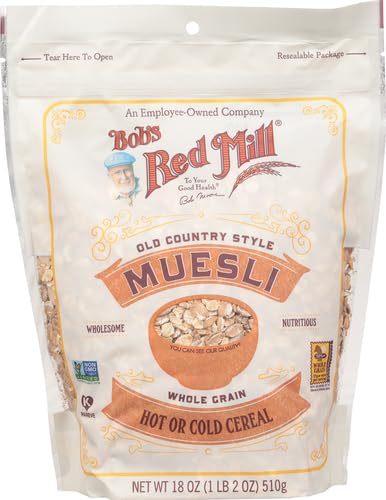 Bobs Red Mill Old Country Style Muesli, 18oz (Pack of 1) - Non GMO, Whole Grain, Vegan, Kosher