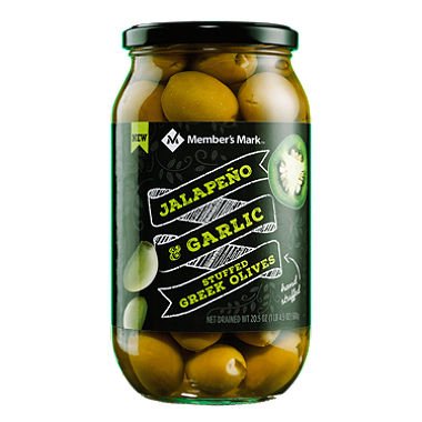 Member'S Mark Jalapeno And Garlic Stuffed Olives (20.5 Ounce) (2 Pack)