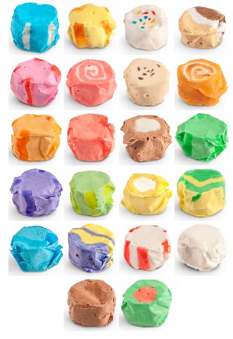 Taffy Shop "Favorites Mix" Salt Water Candy, Assorted Bulk Flavors Of Saltwater Taffy, Unique Themed Gourmet Taffy - Family (32Oz)