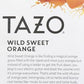 TAZO Wild Sweet Orange Herbal Tea Bags, Caffeine Free, 20 Count, Unsweetened, Model 68182875