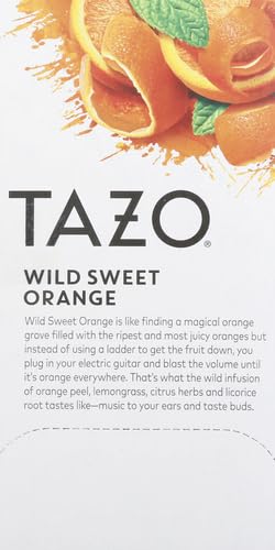 TAZO Wild Sweet Orange Herbal Tea Bags, Caffeine Free, 20 Count, Unsweetened, Model 68182875