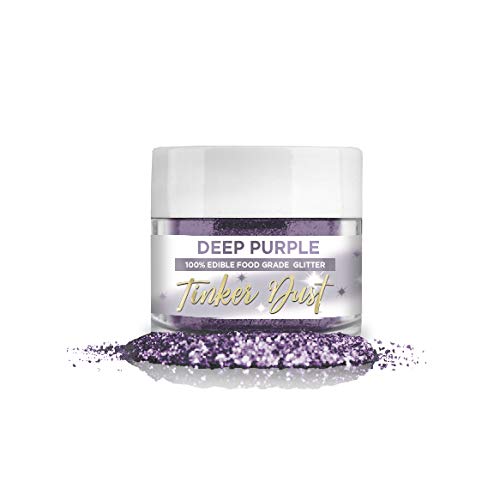 Bakell Edible Glitter Deep Purple Tinker Dust®, 5 Gram | KOSHER Certified | 100% Edible for Cakes, Cupcakes, and Drinks