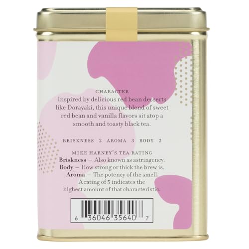 Harney & Sons Sweet Azuki Black Tea  Tin of 20 Sachets  Vanilla and Red Bean Flavored Blend
