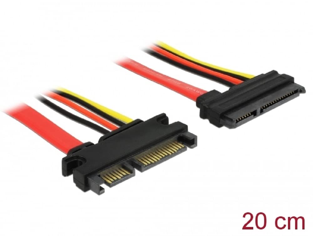 Delock Sata Extension Cable 20Cm 22Pin Male To 22Pin Female