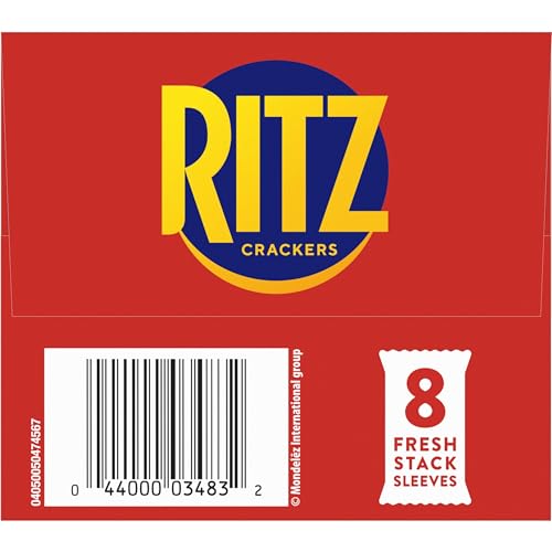 RITZ Fresh Stacks Whole Wheat Crackers, Bulk Travel Snacks, Holiday Crackers, 6 Boxes (48 Multi Snack Packs)