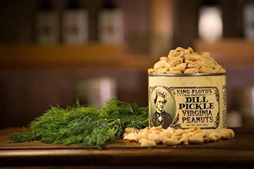 King Floyds Dill Pickle Virginia Peanuts, Salted Dill Flavor, 10 oz Resealable Tin