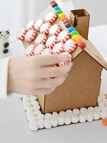 Gingerbread House Kit W/Scalloped Roof (Cardboard) - Pack Of 5