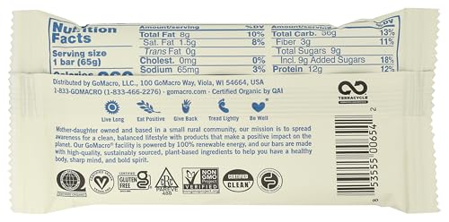 Gomacro - Bars Oatmeal Cchip - Case of 12 - 2.3 OZ(D0102HX2G4U.)