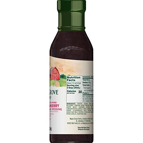 Maple Grove Farms Salad Dressing, Strawberry Balsamic Salad Dressing, 12 Ounce