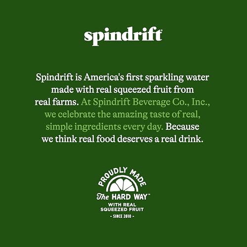Spindrift Sparkling Water  Tropical Lemonade Flavored  Made with Real Squeezed Fruit  12 Fl OZ Cans  Pack of 24 (Only 13 Calories per Can)