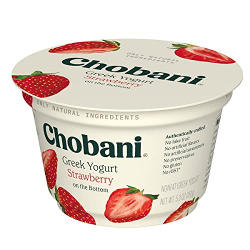 Chobani Non-Fat Greek Yogurt Strawberry on the Bottom 5.3oz