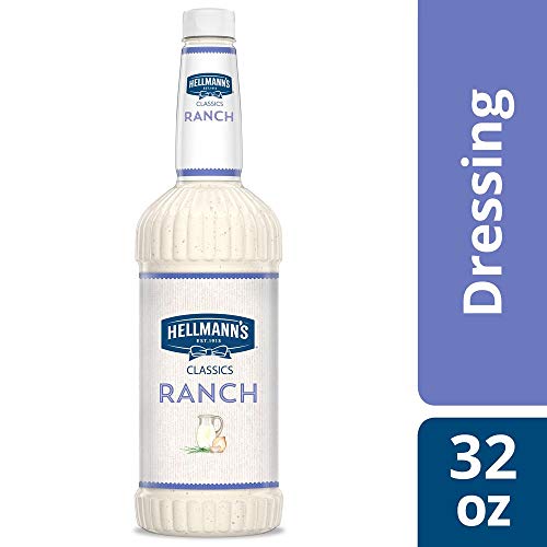 Hellmanns Classics Ranch Salad Dressing Salad Bar Bottles Gluten Free, No Artificial Flavors, Colors, added MSG or High Fructos