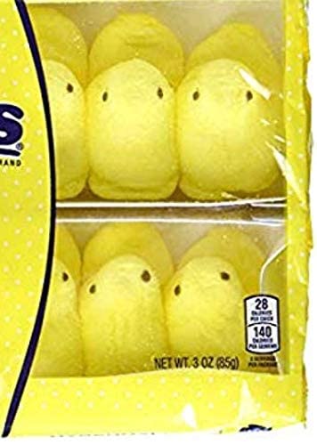 Marshmallow Peeps Yellow Chicks -10 Ct Tray - (Pack of 4)