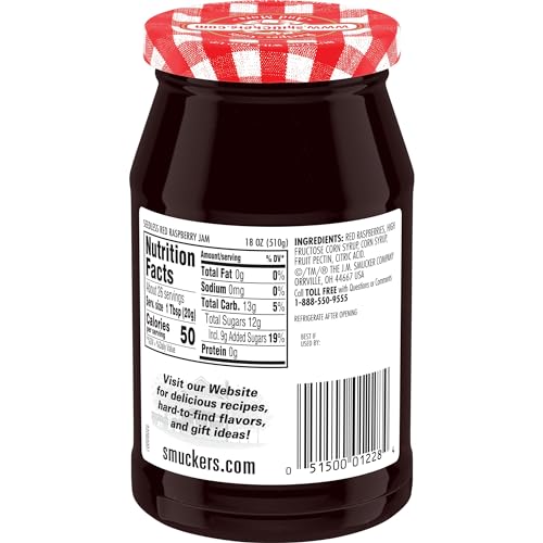 Smuckers Seedless Red Raspberry Jam, 18 Ounces