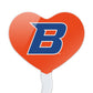 GRAPHICS & MORE Cupcake Picks Set of 6, Acrylic, Boise State University Heart Logo, Model CUPT.HRT.ACR.6PK.CLCBSU500B