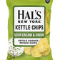 Hal's New York Kettle Cooked Gluten Free Sour Cream & Onion Flavored Potato Chip Crisps, 2 Oz (Pack of 6)