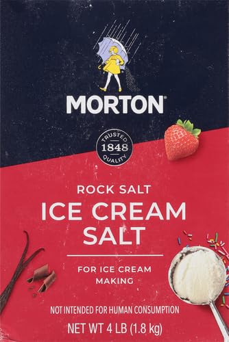Morton Ice Cream Salt, 4 Pound Box, 64 Ounce, Blue, Model F142130000B