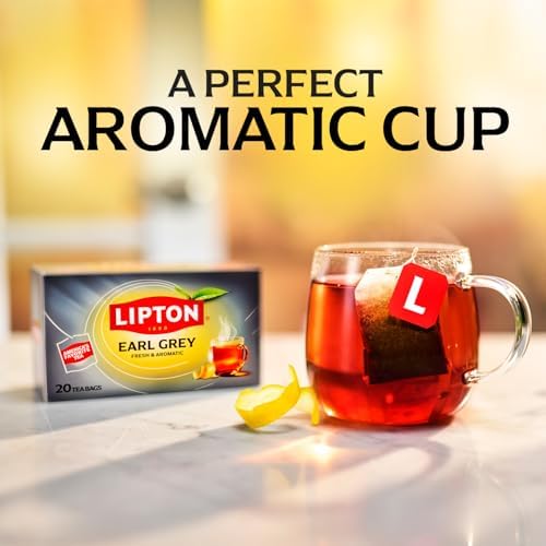 Lipton Earl Grey Tea Bags  Flavored Teabags  120 Total Bags (20ct - Pack of 6)