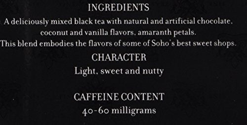 Harney & Sons Soho Chocolate Coconut Tea - 20 Count Sachet Tin