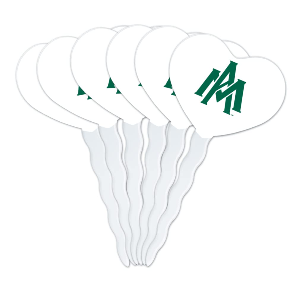 GRAPHICS & MORE Cupcake Picks Toppers Set of 6 - Acrylic - University of Arkansas at Monticello Heart Love Design