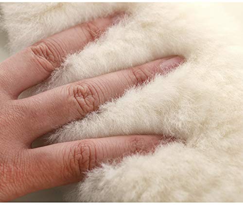 Happystep Genuine Sheepskin Lambswool Cushioning Shearling Winter Insoles With Honeycomb Sporting Sole(Women 5)