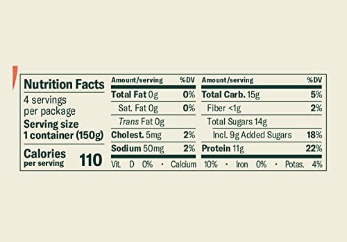 Chobani Non-Fat Greek Yogurt Peach on the Bottom 5.3oz 4-pack