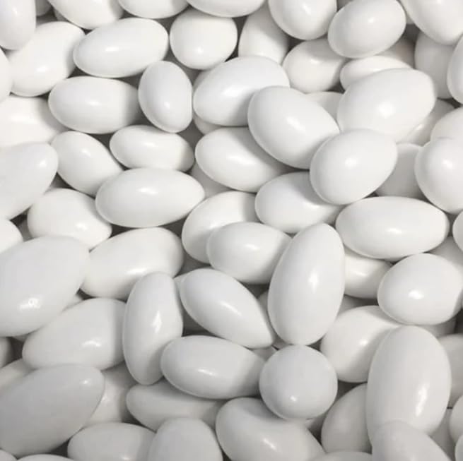 Smarty Stop Jordan Almonds - White Pastel Colors, 2 Pound Pack