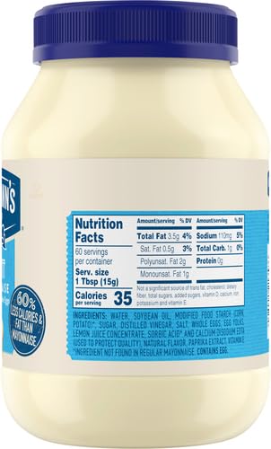 Hellmann'S Light Mayonnaise For A Creamy Condiment For Sandwiches And Simple Meals Light Mayo Made With 100% Cage-Free Eggs 30 O