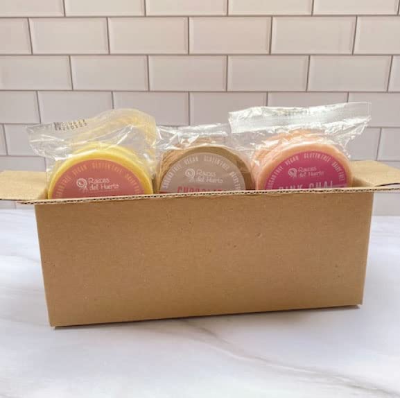 Ra  Ces Del Huerto. Amaranth Wafers Thins-Obleas - Low Calorie Snack. (Yellow (Banana, Mango, Pineapple), 6 Pack)