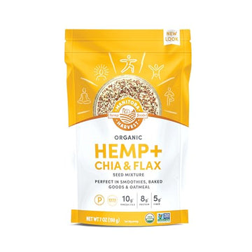 Manitoba Harvest Organic Hemp And Chia And Flax, 7 Oz, 8G Plant Based Protein, 5G Of Fiber Per Serving, Vegan, Keto, Paleo, Omega 3 & 6, Superseed Blend For Smoothies, Baking