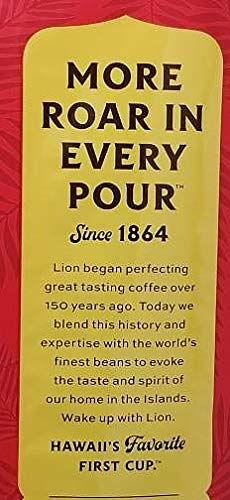 Lion Coffee, Macadamia Flavor Light Roast - Whole Bean Coffee, 24 Ounce Bag