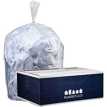 'Plasticplace 4 Gallon Trash Bags     6 Microns     Clear Garbage Can High Density Liners     17'''' X 18'''' (2000 Count)'' (W