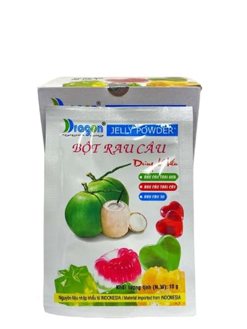 Dragon Coconut Jelly Powder -Bot Rau Cau- 12 packs x 0.35oz