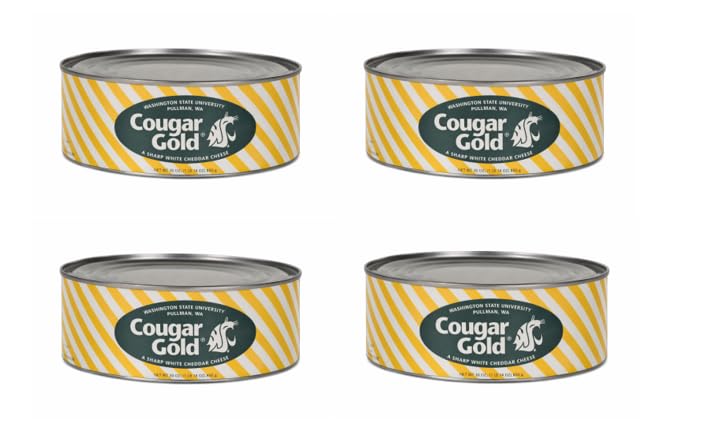 Cougar Gold Sharp White Cheddar Cheese, (Value Pack of 4) 30 oz can each, Washington State University