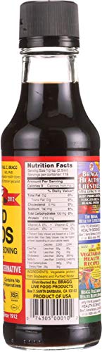Bragg Liquid Aminos, 10 Fluid Ounce - 12 per case.
