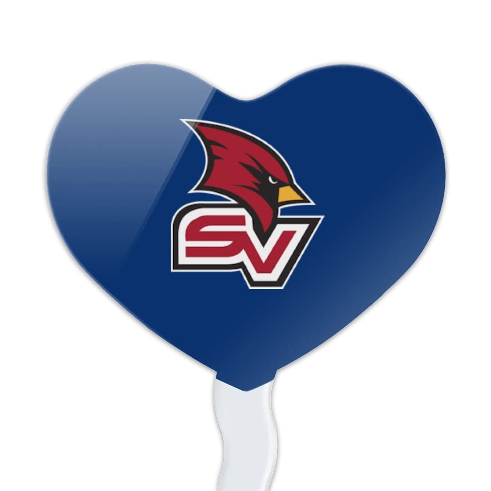 GRAPHICS & MORE Cupcake Picks Set of 6, Acrylic Heart Toppers, Saginaw Valley State University, One Size, Model CUPCAKE.HEART.CLCSAG.Z008434
