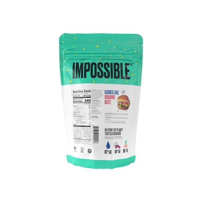 Ready Set Gourmet Impossible Burger Patties - Gluten Free, Halal - 4 Pack (1/4lb Each) - 19g Protein, No Animal  s or   s
